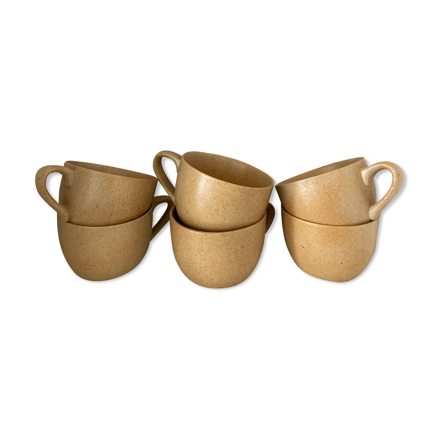 6 sandstone cups