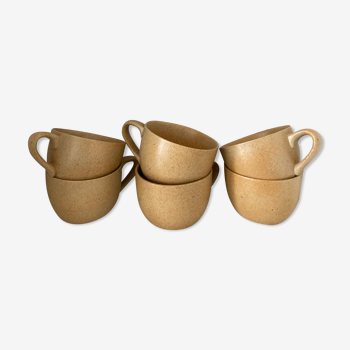 6 sandstone cups