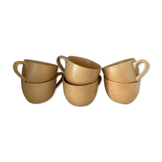 6 sandstone cups
