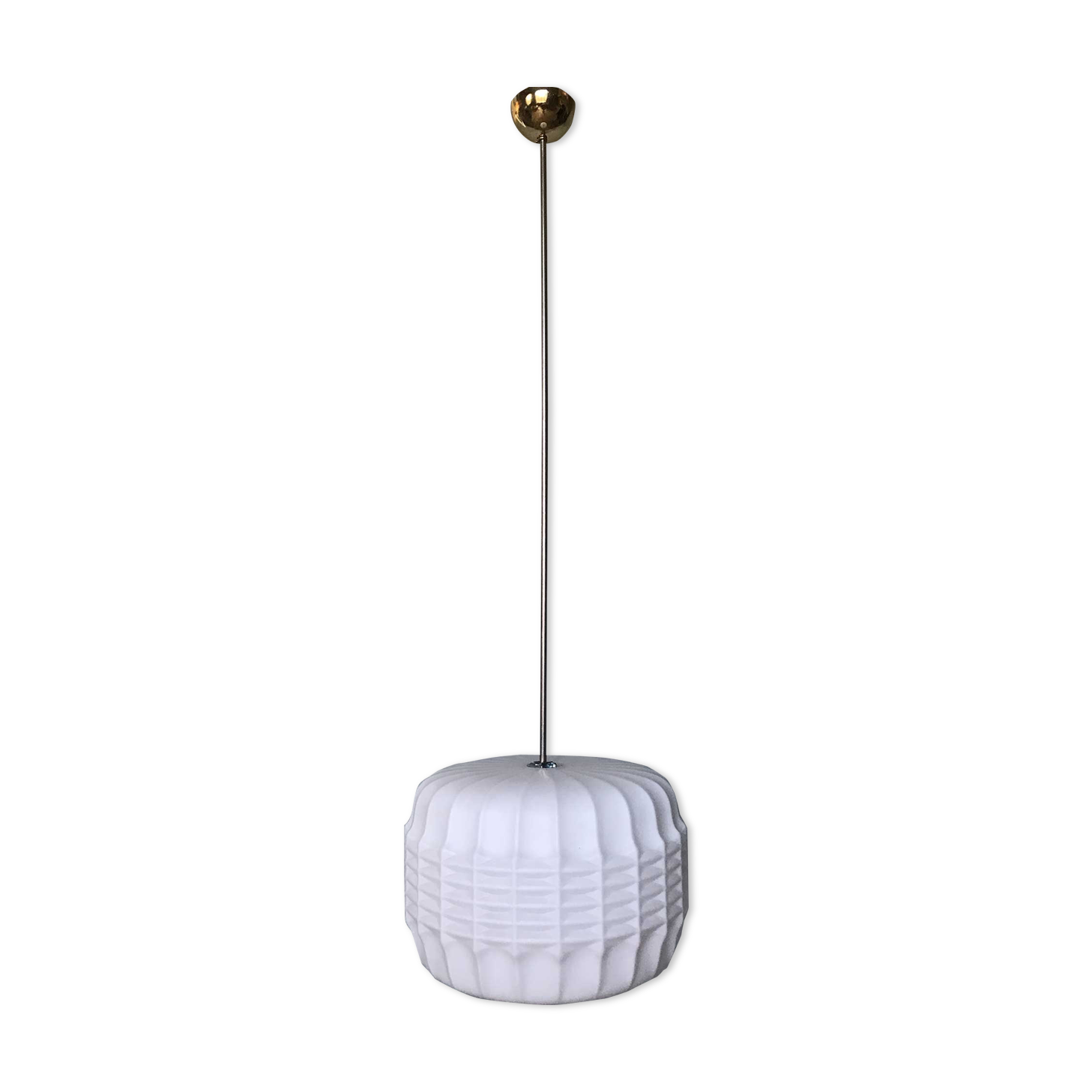 Hanging lamp opaline origami 1950