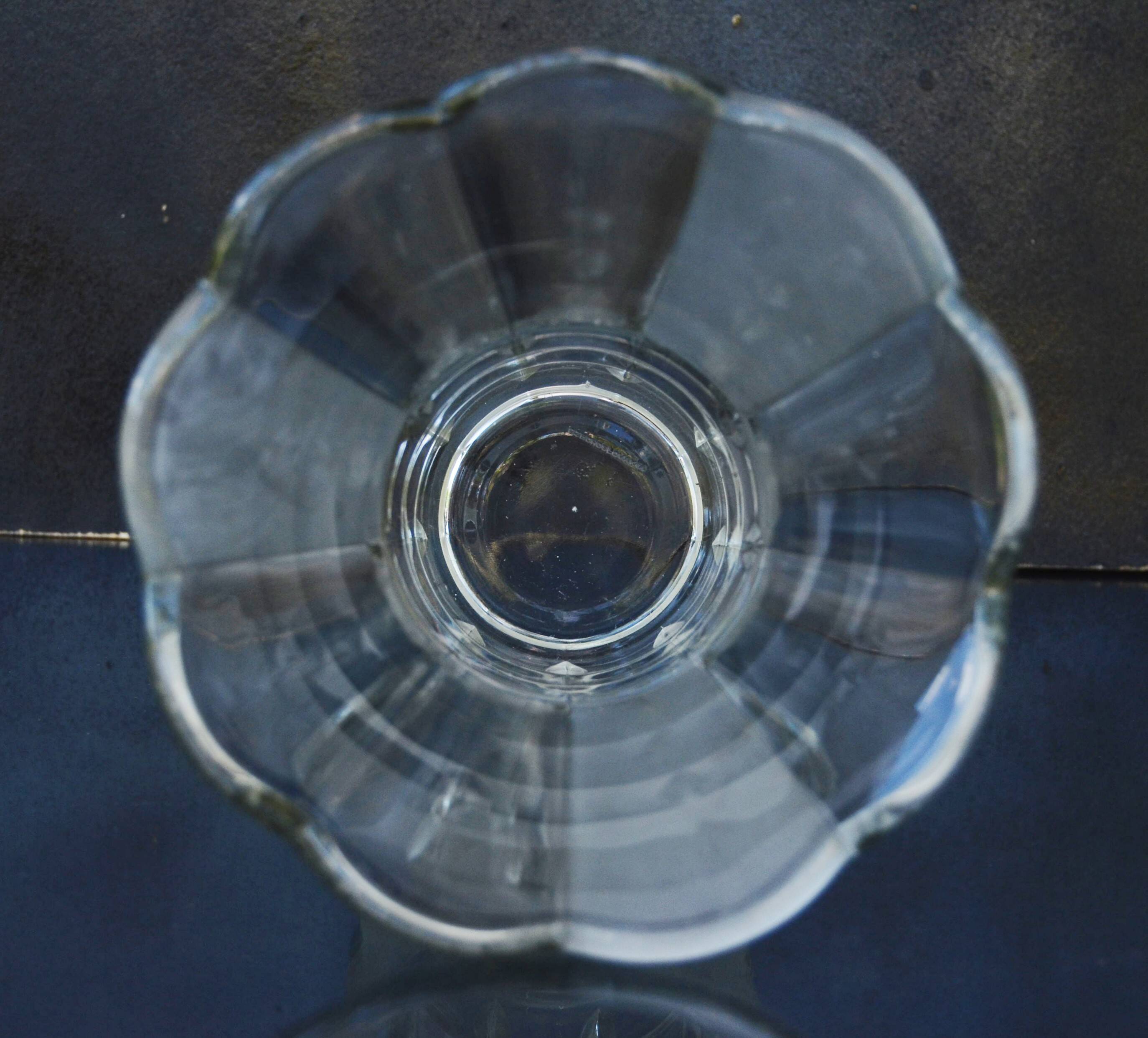 Art Deco Made in Czehoslovakia  Satin and Clear Glass - 22 cm tall