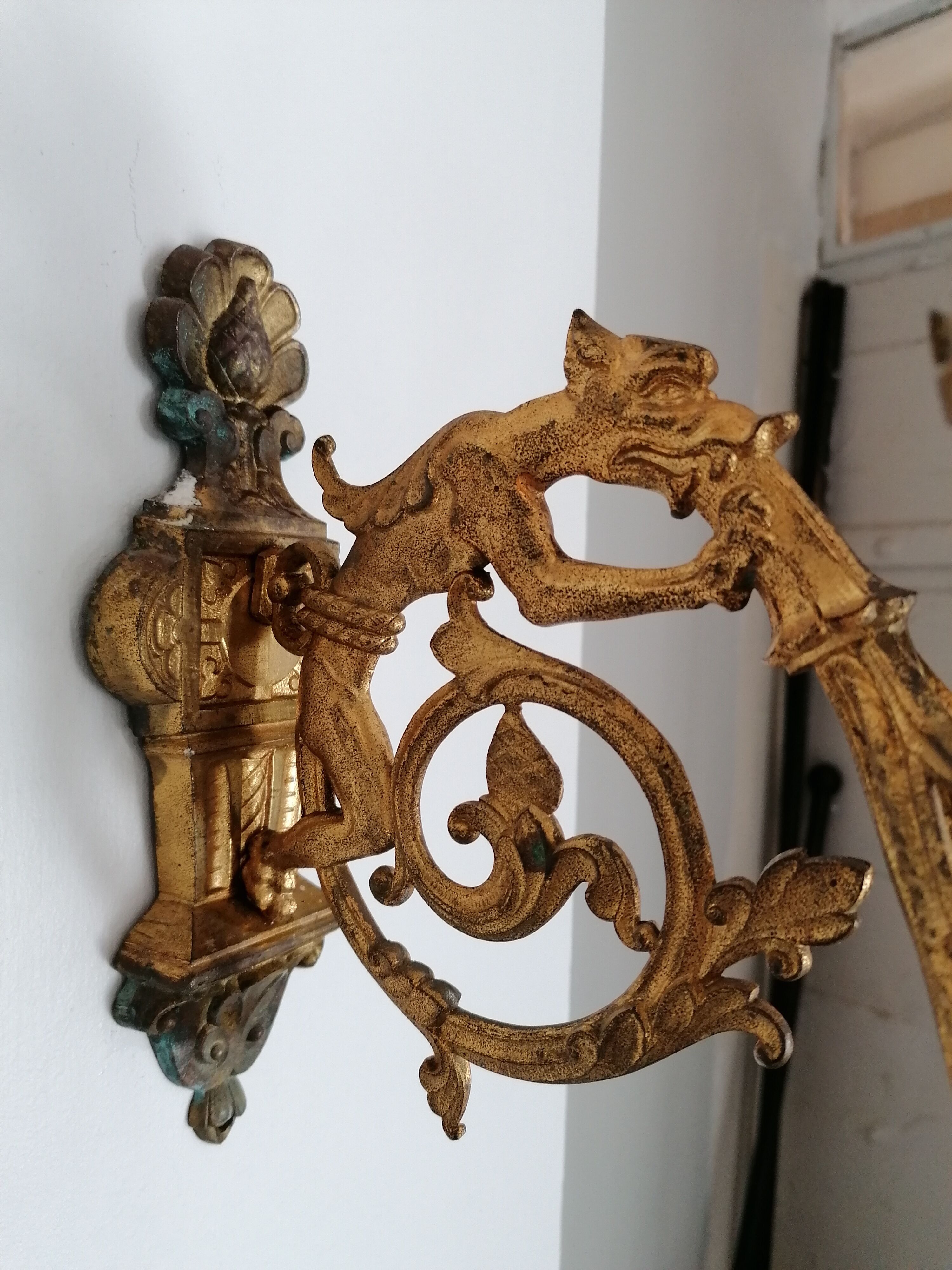 Neo gothic candlestick sconce