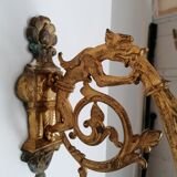 Neo gothic candlestick sconce