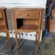 Pair of Louis XV style oak bedside tables