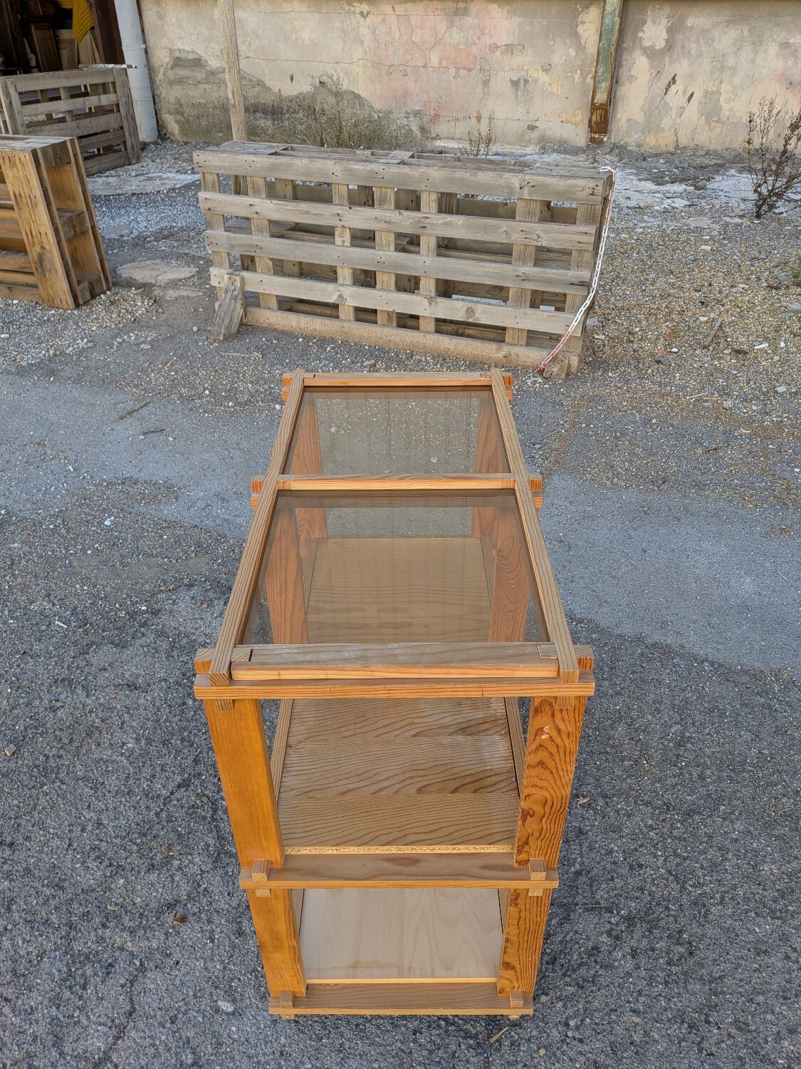 Small pine furniture from the 1970s.