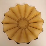 Mustard yellow glass fruit dish