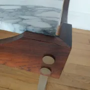 rosewood marble coffee table