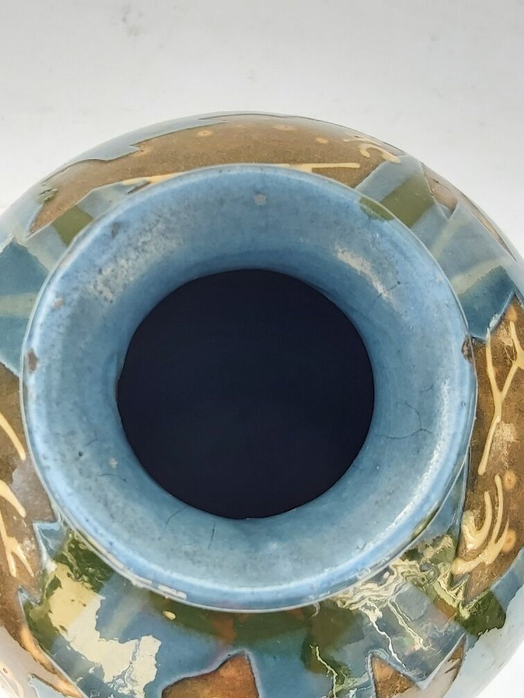 Vase Emile Simonod Savoie fish decorations