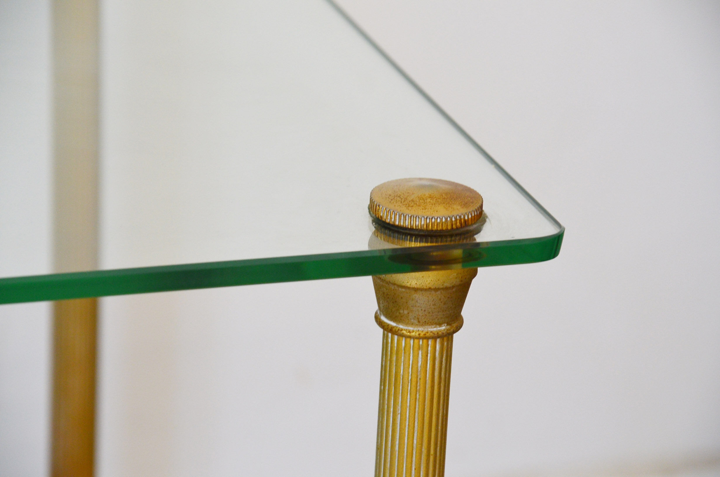 Gold metal coffee table 60s