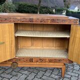 Oak and marquetry row 50s