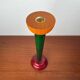 Postmodern yellow, green, red wooden chandelier Monokel by Ikea, 1980s.