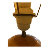 Turned light wood lamp