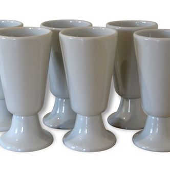 Suite of six mazagrans tradition, made in france, vintage