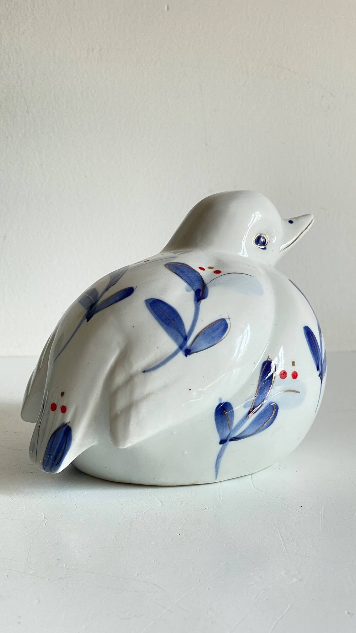 Oiseau vintage en porcelaine chinoise