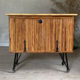Vintage rattan bar buffet