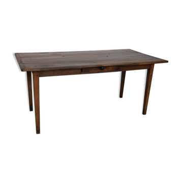 Table à manger rustique en orme, 20e siècle