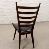 'Quattro Colori' Teak and Leatherette Dining Chairs