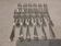 12 silver-plated metal cake forks by Christofle Spatours