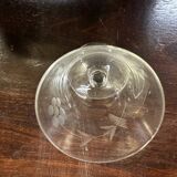 Art Nouveau Set of 32 Crystal Glasses - Engraved and Frosted Floral Pattern