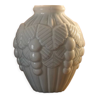 Art Deco vase in blue opaline