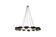 12-light chandelier in patinated brass and black lacquered metal. Contemporary.