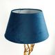 Sculptural lamp in gilded brass and geodes, 1970s