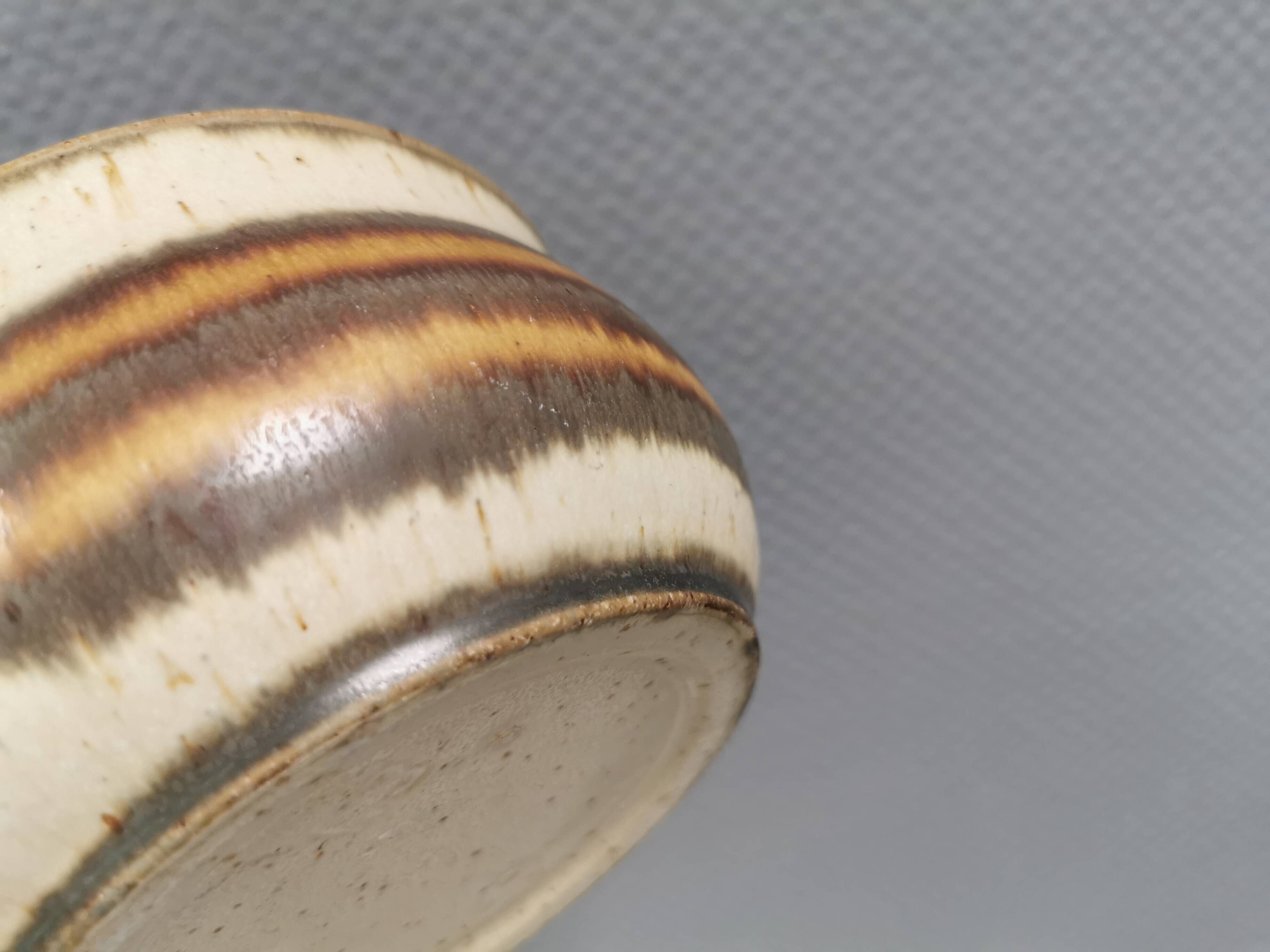 Ceramic bowl with ‘ears’ from Denmark, 1970s by HNB (Hans Nielsen Buch)