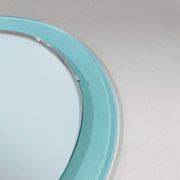 Vintage Beveled Glass Oval Mirror by A. Lupi for Cristal Luxor, Italy 1970