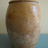 Old glazed stoneware pot rustic decor old french stoneware pot vase
