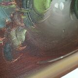 Painting still life bouquet of flowers in a vase.