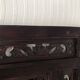Vintage Indonesian teak shuttered mirror