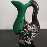 Ceramic liqueur service, zoomorphic, signed Vallauris