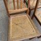 4 Art Deco chairs in solid oak with caning from the 1920s.