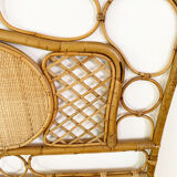 Vintage rattan headboard