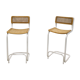 Tabourets de bar de style Bauhaus, années 1970