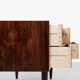 Midcentury Danish low chest of 2x2 drawers in rosewood by Hundevad 1960s