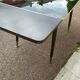 Table mid-low formica feet compass glass tray - vintage 1960