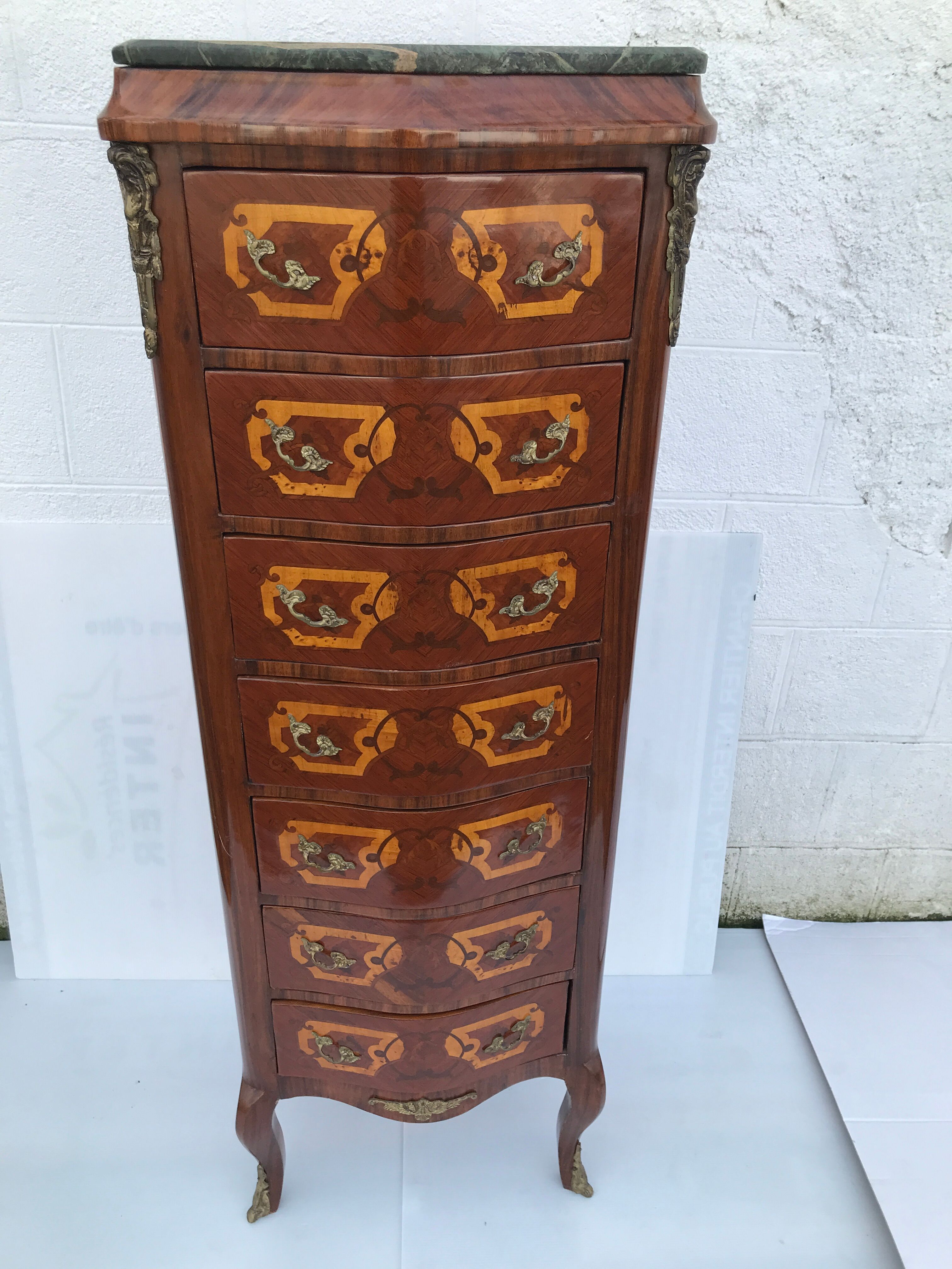 Semainier marqueterie  style louis xv