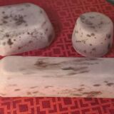 ensemble de 3 pate de verre rose 1920 signé lorrain 23x13 bon etat