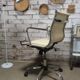 Fauteuil de bureau pivotant chromé
