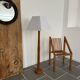 Modernist blond oak floor lamp