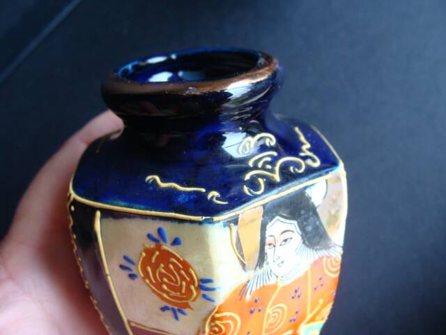 Paire de vases Satsuma vintage