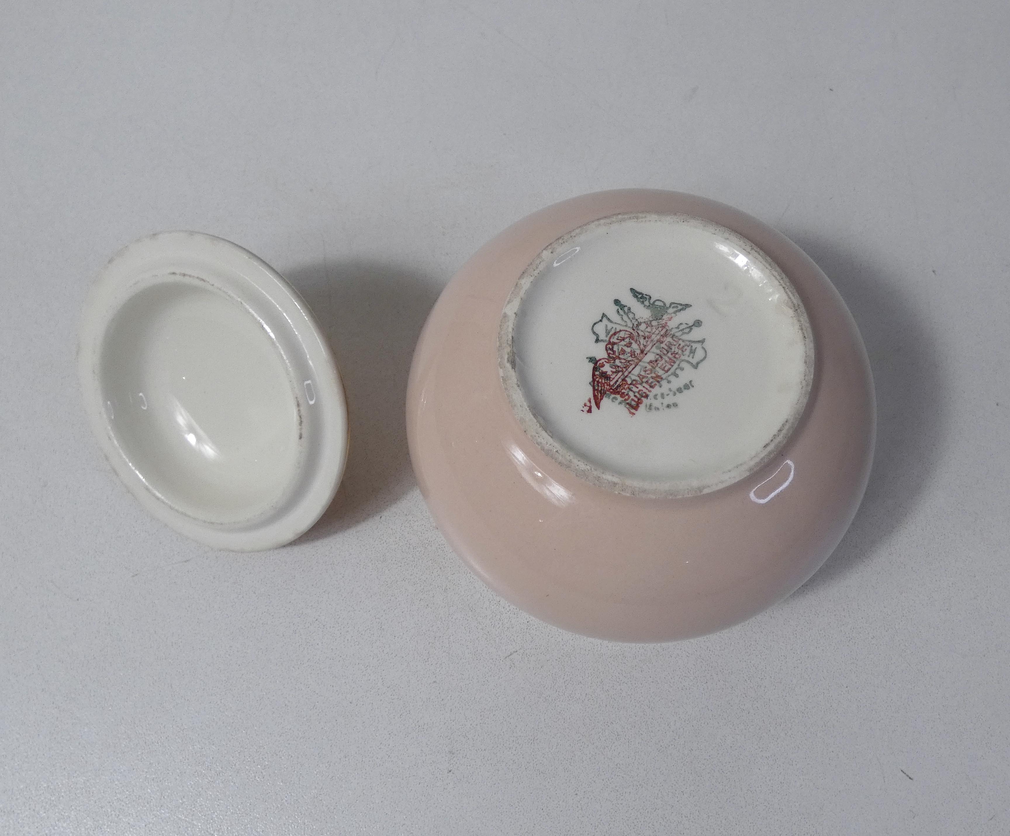 Sucier Villeroy & Boch pink and gold signed Lucien Engel