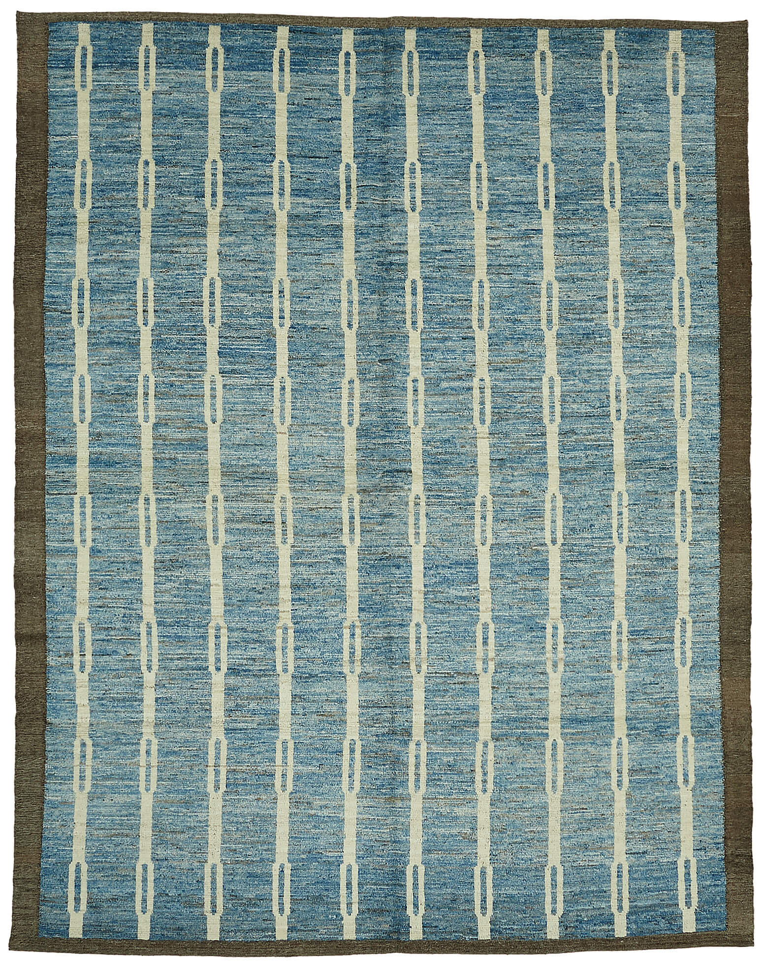 Handmade Turkish One of a Kind 280 cm x 362 cm Blue Wool Carpet