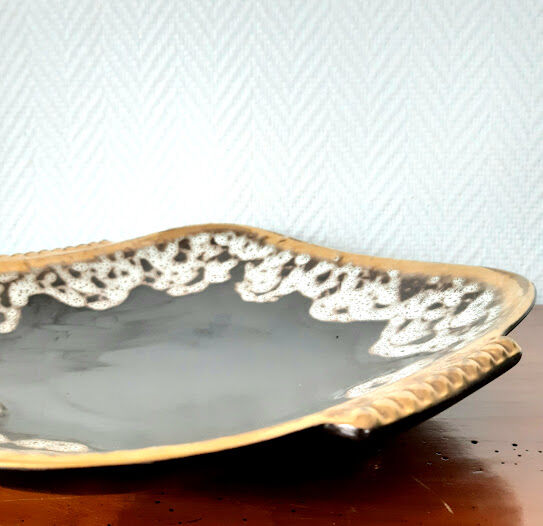 Ceramic cup fat lava style Vallauris 1960