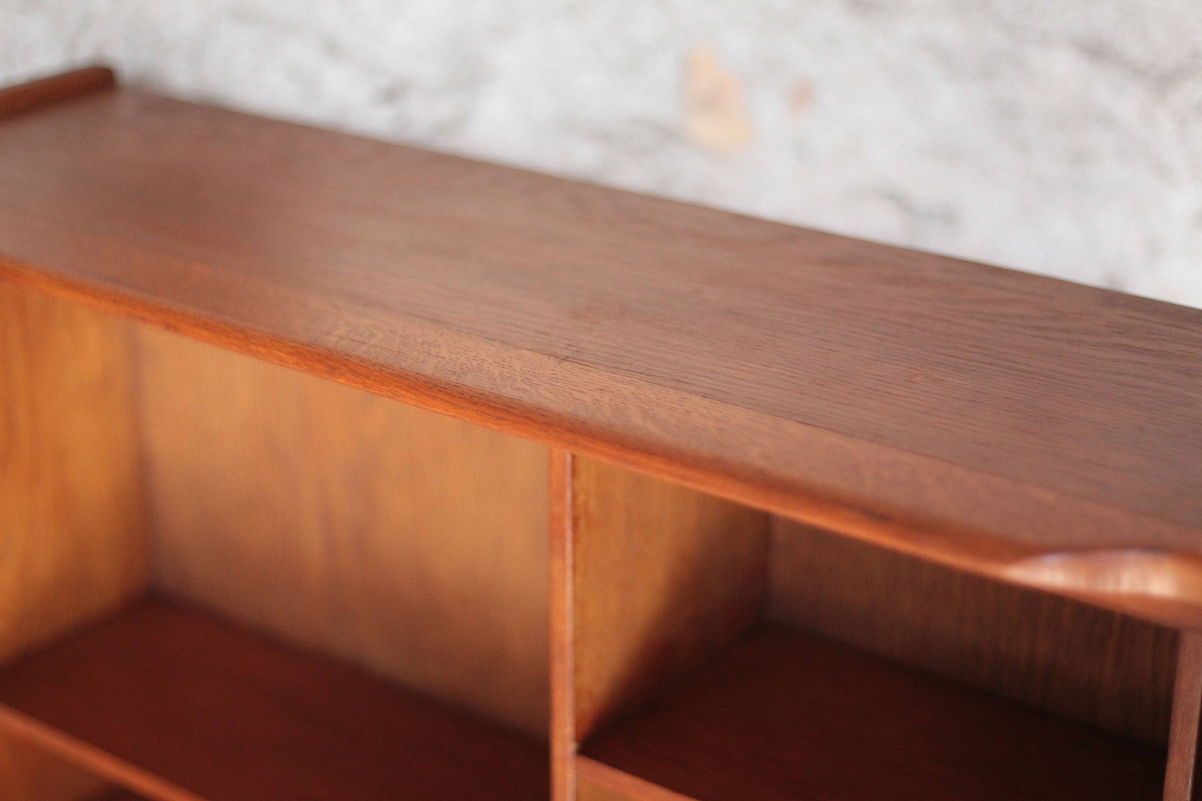 Vintage wooden furniture, Roger Landault shelf for ABC, 1950s.