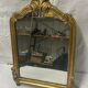 Wooden mirror and gilded stucco decoration palmette era Louis XV 18th 31x45cm