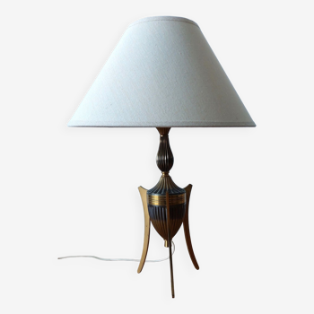 Lampe en laiton doré et argenté 1950.