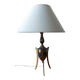 Lampe en laiton doré et argenté 1950.