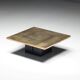 Brass Etched Coffee Table by Christian Heckscher, Belgium, 1970s